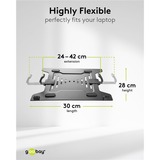 goobay Monitor Mount 13 tot 32 inch met Laptop Arm Flex, 10 tot 15.6 inch monitorarm Zwart