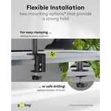 goobay Monitor Mount 13 tot 32 inch met Laptop Arm Flex, 10 tot 15.6 inch monitorarm Zwart