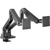 ACT Connectivity Monitorarm office premium, gasveer, 2 monitoren Zwart