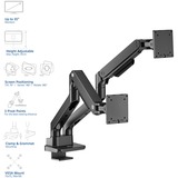 ACT Connectivity Monitorarm office premium, gasveer, 2 monitoren Zwart