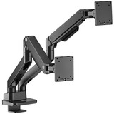 ACT Connectivity Monitorarm office premium, gasveer, 2 monitoren Zwart