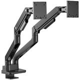 ACT Connectivity Monitorarm office premium, gasveer, 2 monitoren Zwart