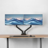 ACT Connectivity Monitorarm office premium, gasveer, 2 monitoren Zwart