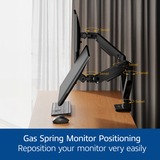 ACT Connectivity Monitorarm office premium, gasveer, 2 monitoren Zwart