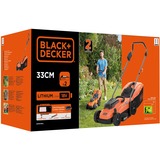 BLACK+DECKER BCMW3318L2-QW 2x 18V 2.5Ah 33CM Grasmaaier Oranje/zwart, 2x 18V 2.5Ah Accu en oplader inbegrepen