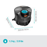 GARDENA Irrigatiesysteem AquaPrecise op zonne-energie voor gazon sprinklersysteem Grijs/turquoise, Sproeioppervlak 320 m²