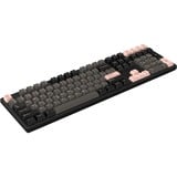 HelloGanss HS108T GC02 RGB mechanisch toetsenbord Zwart, US lay-out (QWERTY), Gateron Yellow, 100%, RGB leds, PBT Doubleshot keycaps, hot swap, 2,4 GHz / Bluetooth / USB-C