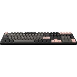 HelloGanss HS108T GC02 RGB mechanisch toetsenbord Zwart, US lay-out (QWERTY), Gateron Yellow, 100%, RGB leds, PBT Doubleshot keycaps, hot swap, 2,4 GHz / Bluetooth / USB-C