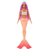 Mattel Barbie Dreamtopia - Zeemeerminpop - Roze haar en zacht oranje staart 