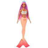 Mattel Barbie Zeemeerminpop met roze haar en zacht oranje staart 