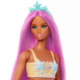 Mattel Barbie Zeemeerminpop met roze haar en zacht oranje staart 