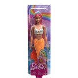 Mattel Barbie Zeemeerminpop met roze haar en zacht oranje staart 