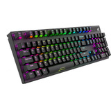 Sharkoon SKILLER SGK20 RGB mechanisch gaming toetsenbord Zwart, US lay-out (QWERTY), Huano Red, 100%, RGB