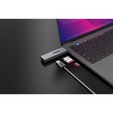 Sitecom USB-A + USB-C Stick Card Reader with USB Port kaartlezer Grijs