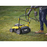 Stanley Verticuteermachine V20 Li-Ion SCOEP3801M2-QW verticuteerder Geel/zwart, 2x 18 V STANLEY® V20 4 Ah-accu en oplader inbegrepen