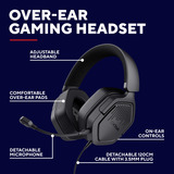 Trust GXT 492 Carus  Bedraad Over-ear  gaming headset Zwart, Pc, PS4, PS5, Xbox Series X|S, Nintendo Switch, Nintendo Switch 2