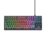 Trust GXT 833 Thado TKL gamingtoetsenbord , gaming toetsenbord Zwart, US lay-out, Membraan, TKL, RGB