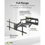 goobay Wide Range TV Wall Mount Pro FULLMOTION (XL), 43 tot 90 inch wandmontage  Zwart