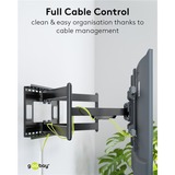 goobay Wide Range TV Wall Mount Pro FULLMOTION (XL), 43 tot 90 inch wandmontage  Zwart