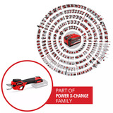 EINHELL Professionele accusnoeischaar GP-LS 18/28 Li BL-Solo takkenschaar Rood/zwart, Accu en oplader niet inbegrepen, Power X-Change