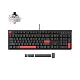 Lemokey X3-H3 mechanisch toetsenbord Zwart, US lay-out (QWERTY), Keychron Mechanical Brown, 100%, Rode leds, Double-shot ABS, hot swap
