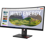 Lenovo ThinkVision T34WD-40 (64AEGAT1EU) 34" Curved UltraWide monitor Zwart, 120 Hz, HDMI, DisplayPort, LAN, USB-C