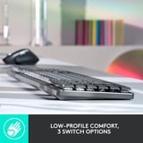 Logitech MX Mechanical toetsenbord Zwart, US-International lay-out (QWERTY), 100%, Bluetooth