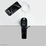 Neomounts DS22-840BL6 Bureaucontactdoos met klem en USB-C en USB-A poorten - Quick-charge stekkerdoos Zwart
