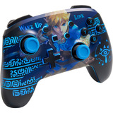 PowerA Enhanced Wireless Controller for Nintendo Switch with Lumectra - Wake Up Link Blauw