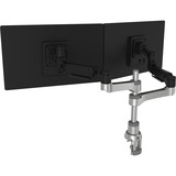 R-Go Tools Caparo 4 D2 monitorarm Zilver