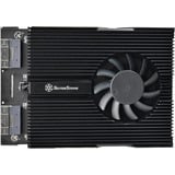 SilverStone SDP13 3,5" Bay naar PCIe NVMe M.2 SSD adapter inbouwframe Zwart, voor 4x M.2 SSD