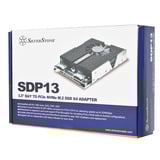 SilverStone SDP13 3,5" Bay naar PCIe NVMe M.2 SSD adapter inbouwframe Zwart, voor 4x M.2 SSD