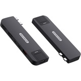 Sitecom 6-in-2 MacBook Pro Multiport Hub dockingstation Zwart