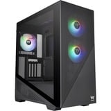 Thermaltake Divider 370 TG ARGB midi tower behuizing Zwart | 2x USB-A | RGB | Tempered Glass