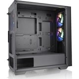 Thermaltake Divider 370 TG ARGB midi tower behuizing Zwart | 2x USB-A | RGB | Tempered Glass