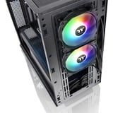 Thermaltake Divider 370 TG ARGB midi tower behuizing Zwart | 2x USB-A | RGB | Tempered Glass