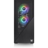 Thermaltake Divider 370 TG ARGB midi tower behuizing Zwart | 2x USB-A | RGB | Tempered Glass