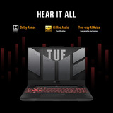 ASUS TUF Gaming A17 FA707NU-HX135W 17.3"  gaming laptop Zwart/grijs | R5 7535HS | RTX 4050 | 16 GB | 512 GB SSD