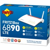 AVM FRITZ!Box 6890 LTE International router Wit/rood, 3G (UMTS/HSPA+), Mesh Wi-Fi