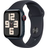 Apple Watch SE (2023) smartwatch Donkerblauw/donkerblauw, 40 mm, Sportbandje (S/M), Aluminium, GPS + Cellular