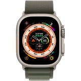 Apple Watch Ultra smartwatch 49mm, Groen Alpine-bandje Large, Titanium, GPS + Cellular