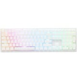 Ducky Zero 6108 Pure White RGB mechanisch gaming toetsenbord Wit, US lay-out (QWERTY), Cherry MX2A Red, 100%, RGB leds, Double-shot PBT, hot swap, 2.4GHz | Bluetooth | USB-C