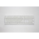 Ducky Zero 6108 Pure White RGB mechanisch gaming toetsenbord Wit, US lay-out (QWERTY), Cherry MX2A Red, 100%, RGB leds, Double-shot PBT, hot swap, 2.4GHz | Bluetooth | USB-C