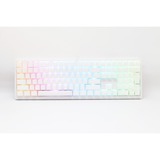 Ducky Zero 6108 Pure White RGB mechanisch gaming toetsenbord Wit, US lay-out (QWERTY), Cherry MX2A Red, 100%, RGB leds, Double-shot PBT, hot swap, 2.4GHz | Bluetooth | USB-C