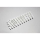 Ducky Zero 6108 Pure White RGB mechanisch gaming toetsenbord Wit, US lay-out (QWERTY), Cherry MX2A Red, 100%, RGB leds, Double-shot PBT, hot swap, 2.4GHz | Bluetooth | USB-C