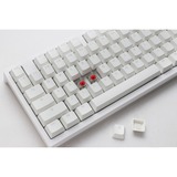 Ducky Zero 6108 Pure White RGB mechanisch gaming toetsenbord Wit, US lay-out (QWERTY), Cherry MX2A Red, 100%, RGB leds, Double-shot PBT, hot swap, 2.4GHz | Bluetooth | USB-C