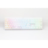 Ducky Zero 6108 Pure White, gaming toetsenbord Wit, US lay-out, Cherry MX2A Red, RGB leds, Double-shot PBT, hot swap, 2.4GHz | Bluetooth | USB-C