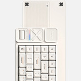 Iqunix Magi65 Pro Ochre White RGB mechanisch gaming toetsenbord Wit, US lay-out (QWERTY), IQUNIX Gold Red, 65%, RGB leds, Hot-swappable, PBT, 2.4GHz | Bluetooth 5.1 | USB-C