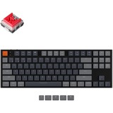 Keychron K1-E1, toetsenbord Zwart, US lay-out, Keychron Low Profile Optical Red, 75%, RGB leds, ABS, hot swap, Bluetooth 5.1