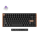 Keychron K2 HE-F1 Special Edition, toetsenbord Zwart/houtkleur, US lay-out, Gateron Double-Rail Magnetic Nebula, 75%, RGB leds, OSA double-shot PBT, hot swap, 2.4GHz | Bluetooth 5.2 | USB-C